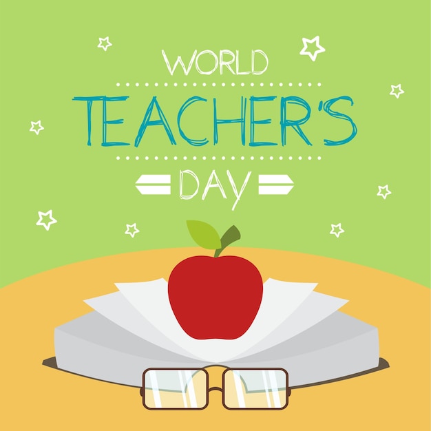 International Teachers' Day Background Illustration