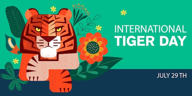 International Tiger Day Vector illustration