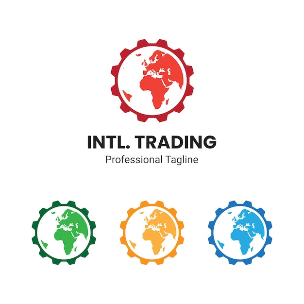 Vector international trading logo design vector