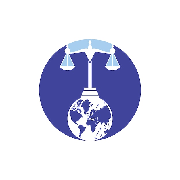 ベクトル 国際法廷と最高裁判所のロゴのコンセプト