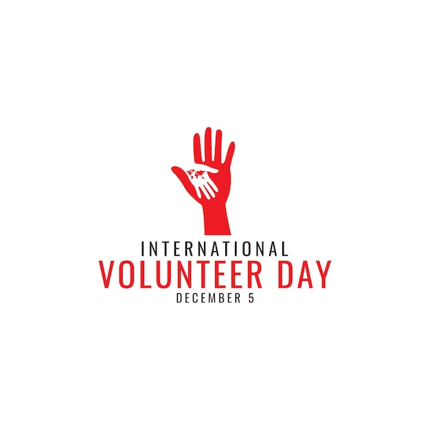 Vector international volunteer day logos vector designs