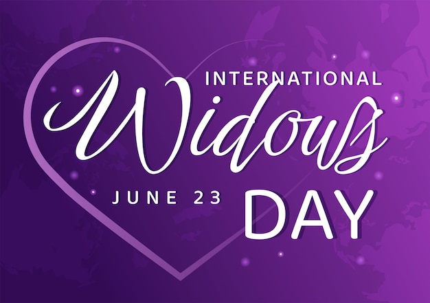 International Widows Day Vector Illustration with Woman Mourns and Injustice Faced by Widow Template