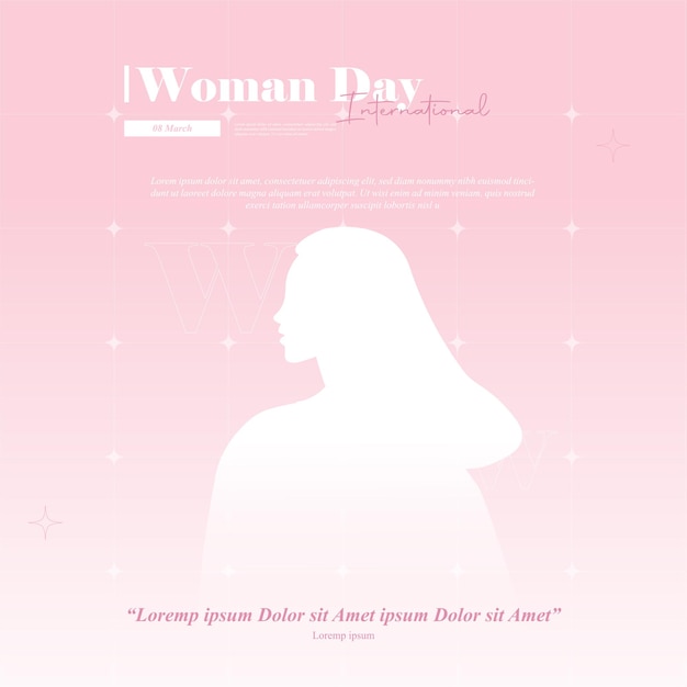 International Woman Day Minimalist Modern Grid Design