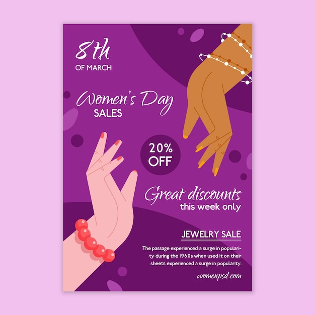 Vector international women day a5 template