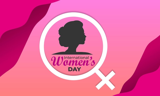 International women day event background in a very modern style