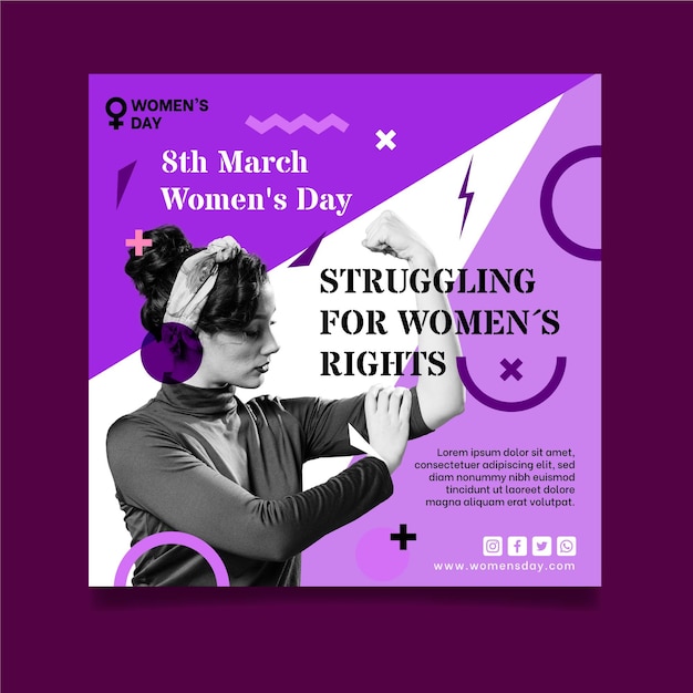 Vector international women day flyer