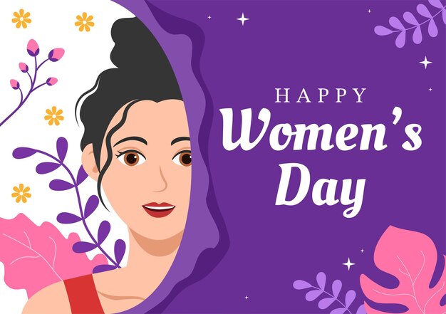 Vector international women day on march 8 illustration to celebrate the achievements of women in hand drawn