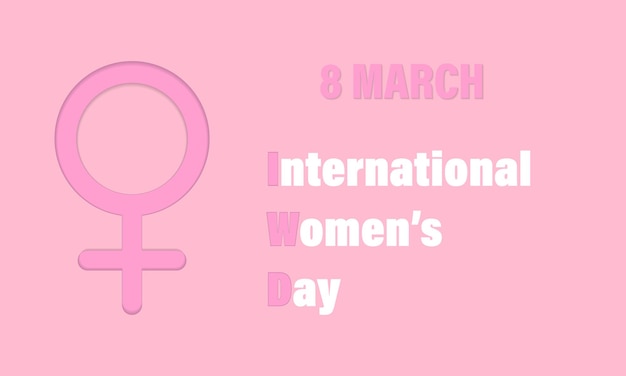 International women day poster 8 march minimalistic banner vector illustration