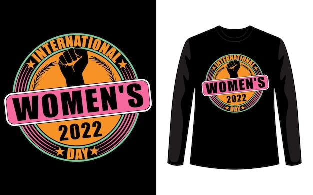 Modello speciale tshirt design per la giornata internazionale della donna 2022