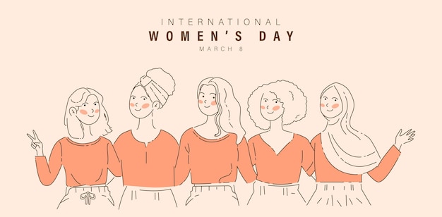 International Women's Day 8 March Vector Illustration