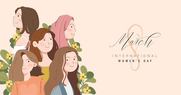 International Women's Day 8 March Vector Illustration