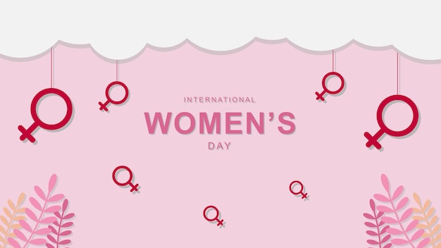 International women's day for background template design. Vector stock illustration.