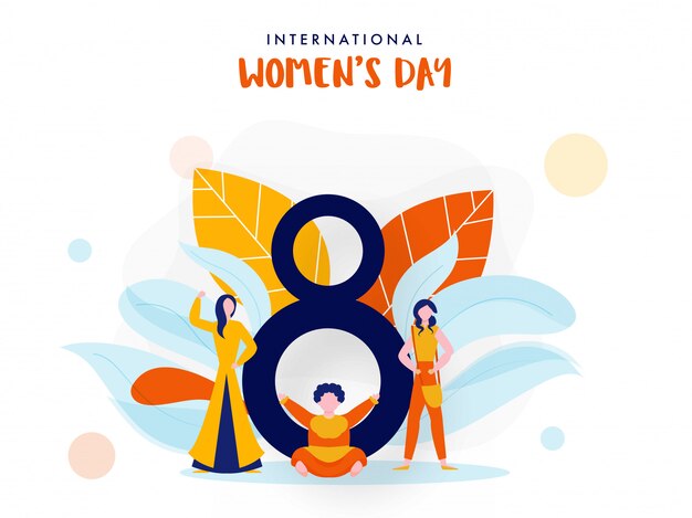 Vector international women's day greeting card