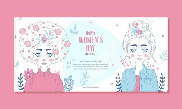 International women's day hand drawn illustration