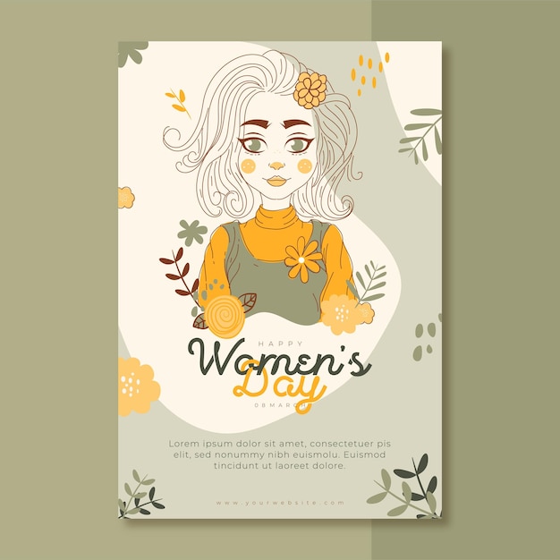 International women's day hand drawn illustration