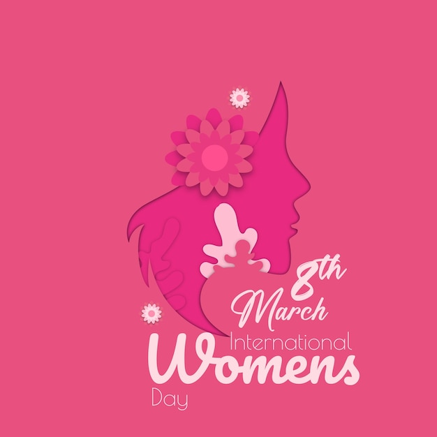 International Women's Day illustration template