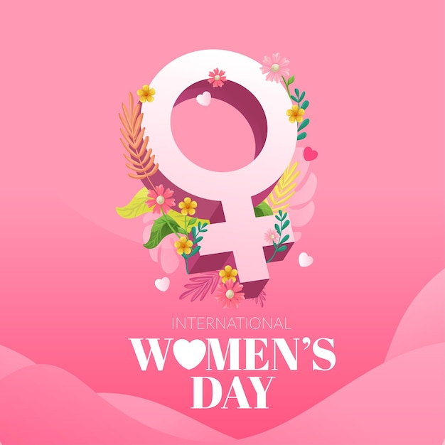 International Women's Day March 8 Celebration Simple Social media Post Template