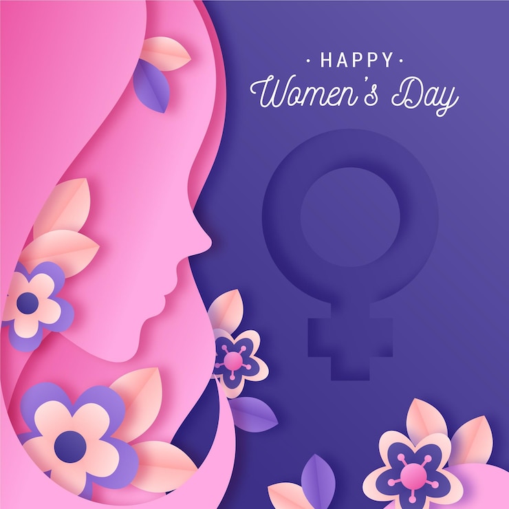 Vector international women's day in paper style