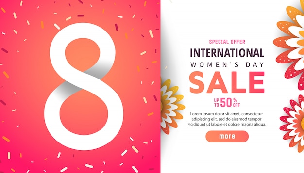 International women's day sale poster.