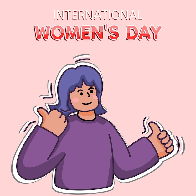 Международный женский день. Поддержка женщин. Векторная иллюстрация