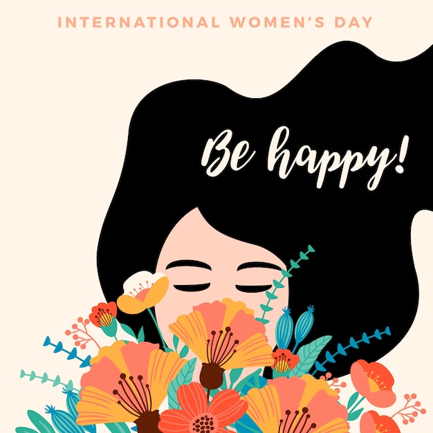 International women s day. vector template.