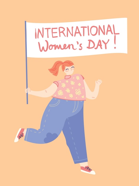 International women\'s day. women in leadership, woman\
empowerment, gender equality concepts. crowd of women of diverse\
age, races and occupation. vector banner.