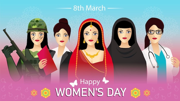 Vector international women's day