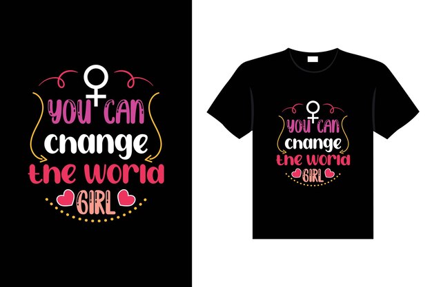 International Women's stickers belettering typografie t-shirt design