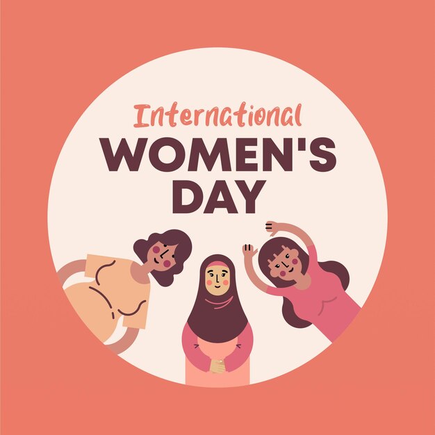 International womens day background illustration