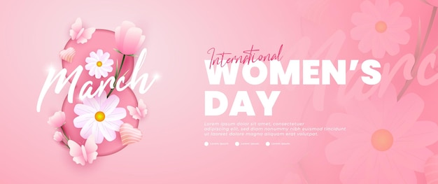 Vector international womens day banner design