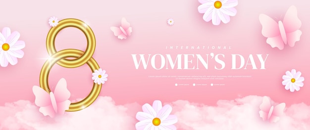 Vector international womens day banner design