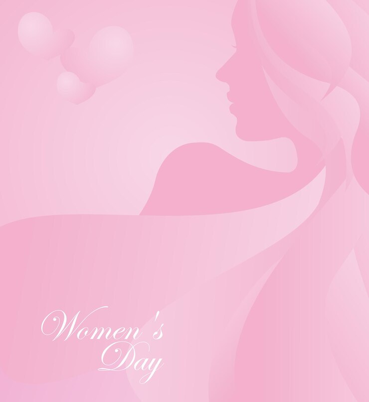 Vector international womens day beauty background of a woman