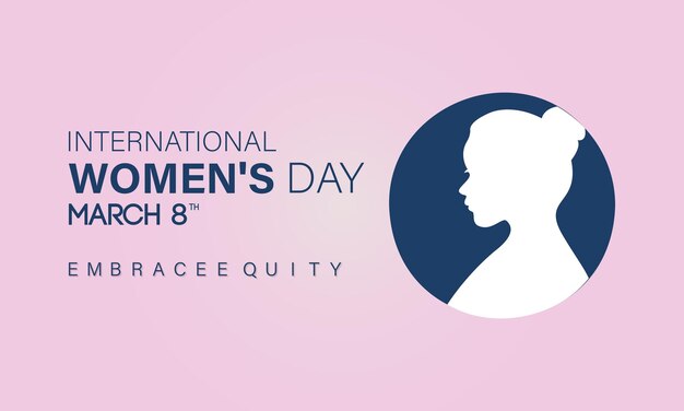 International Womens Day celebrated every year of March 8 Womens right Vector banner flyer poster and social medial template design