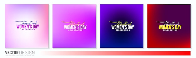 Баннер празднования Международного женского дня Концепция дизайна постов в социальных сетях