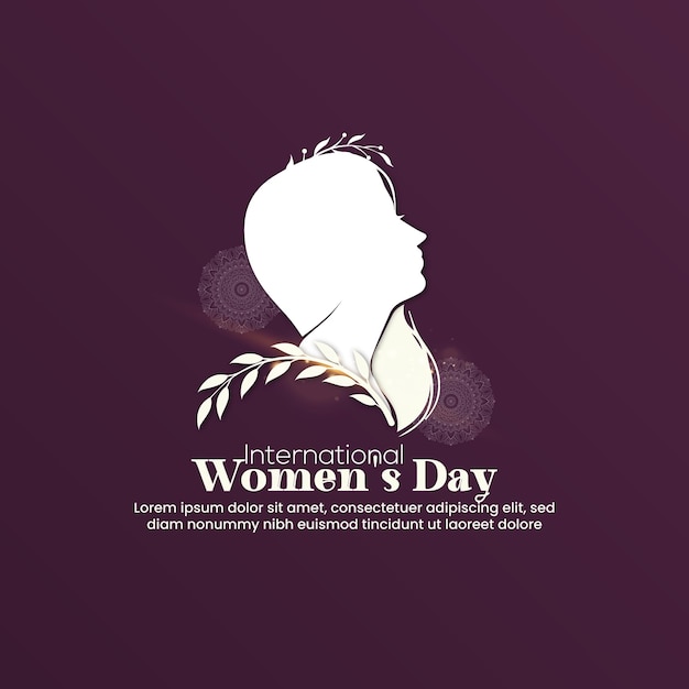 Vector international womens day creative ads