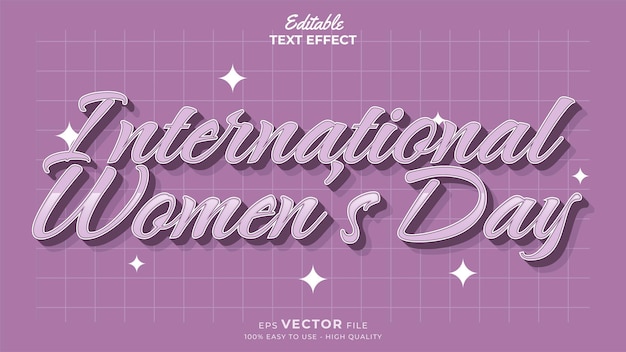 International Womens Day Editable text effect template