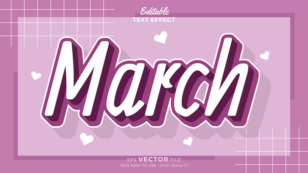 International Womens Day Editable text effect template