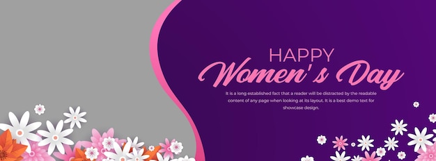 Vector international womens day illustration march 8 womens day banner or background template