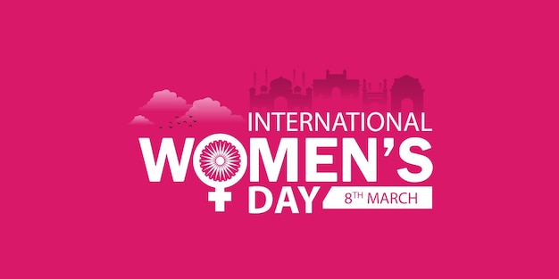 인도의 국제 여성의 날: 여성의 날을 위한 인도 테마 컨셉 크리에이티브 디자인