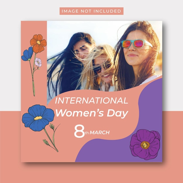 Vector international womens day instagram post