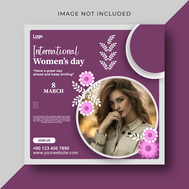 Vector international womens day social media post design template