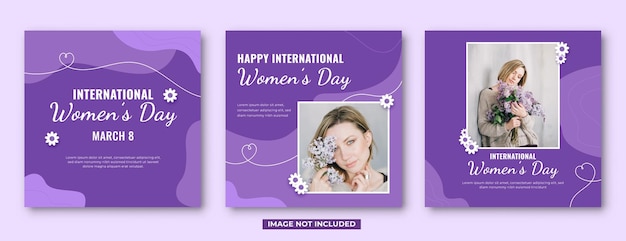 Vector international womens day social media post template