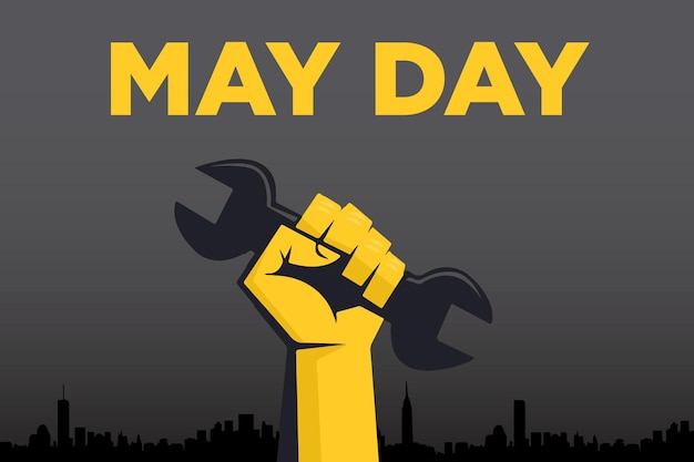 International workers day labour day may day template