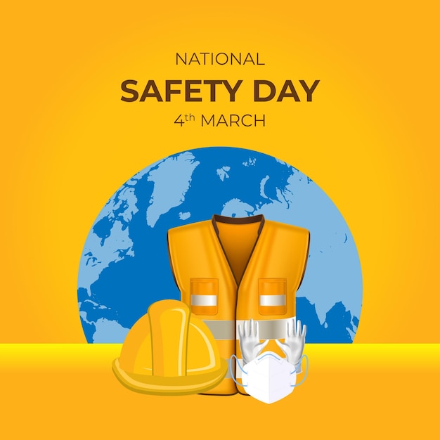 International world safety day design vector