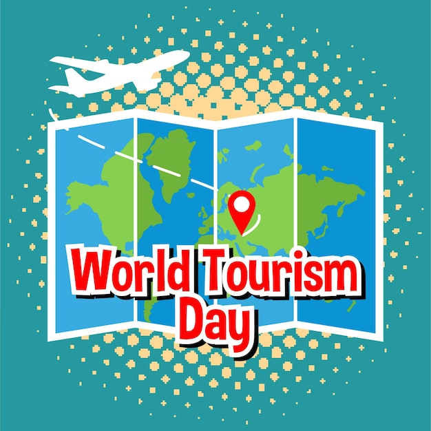 International world tourism day background illustration