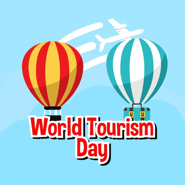 International world tourism day background illustration