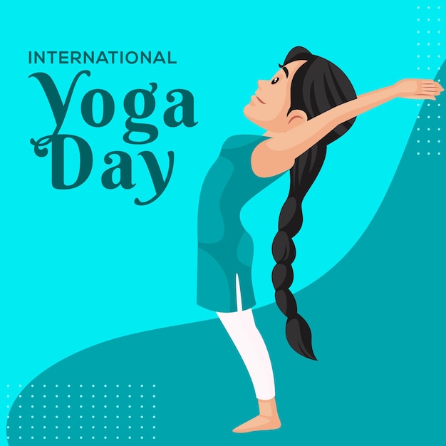 International yoga day banner design template