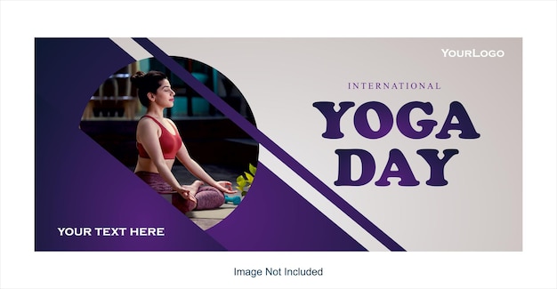 international yoga day banner poster design for social media advertising