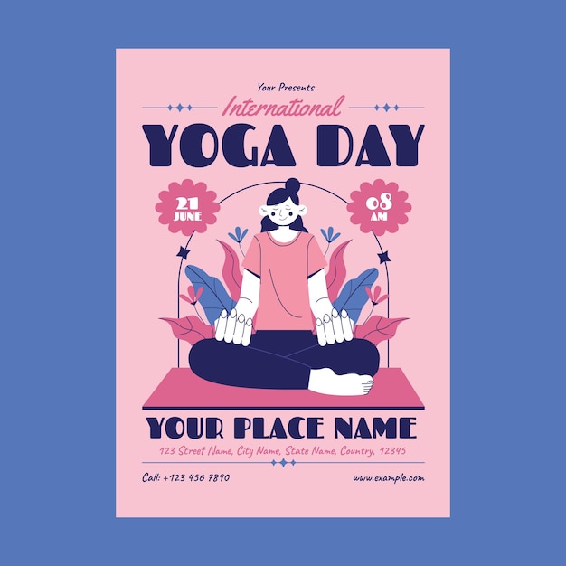 International yoga day flyer