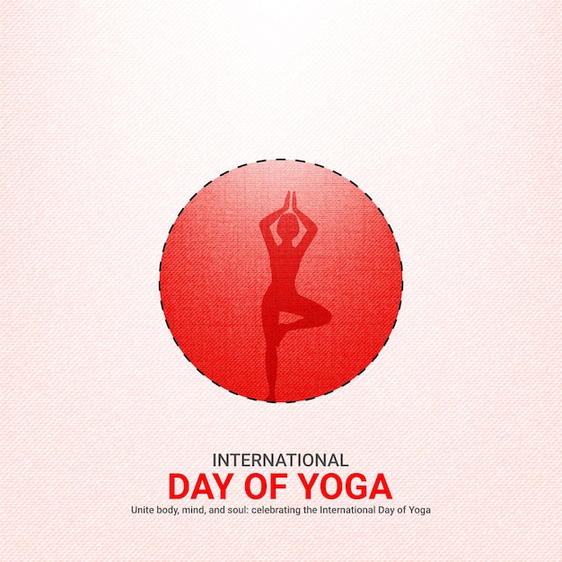 Vettore giornata internazionale dello yoga: annunci creativi, disegni, disegni vettoriali, illustrazioni 3d